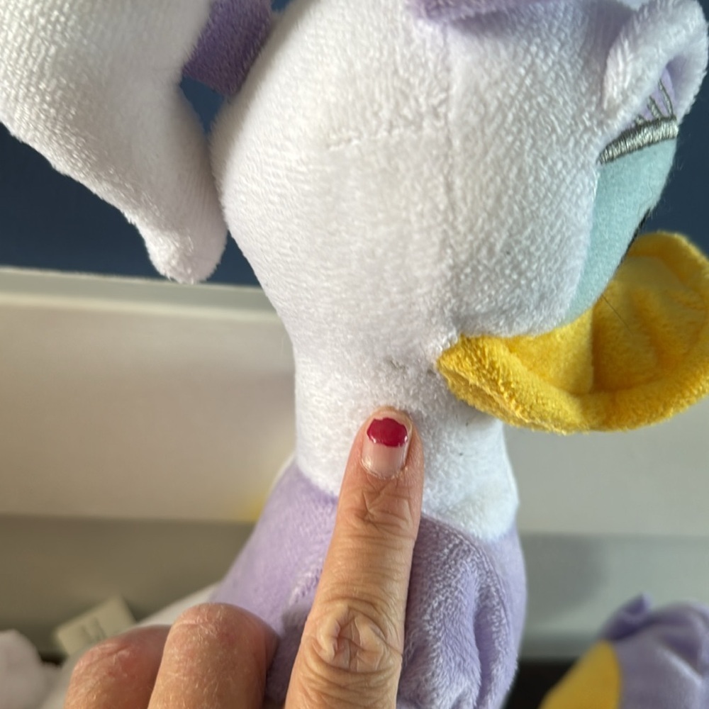 Disney Daisy Duck Purple White & Yellow Plush - Picture 5 of 9
